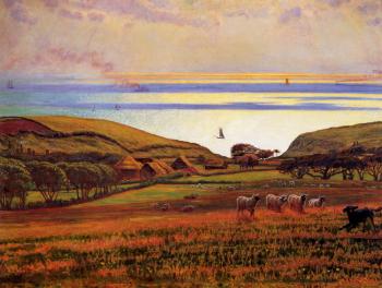 William Holman Hunt : Fairlight Downs Sunlight on the Sea